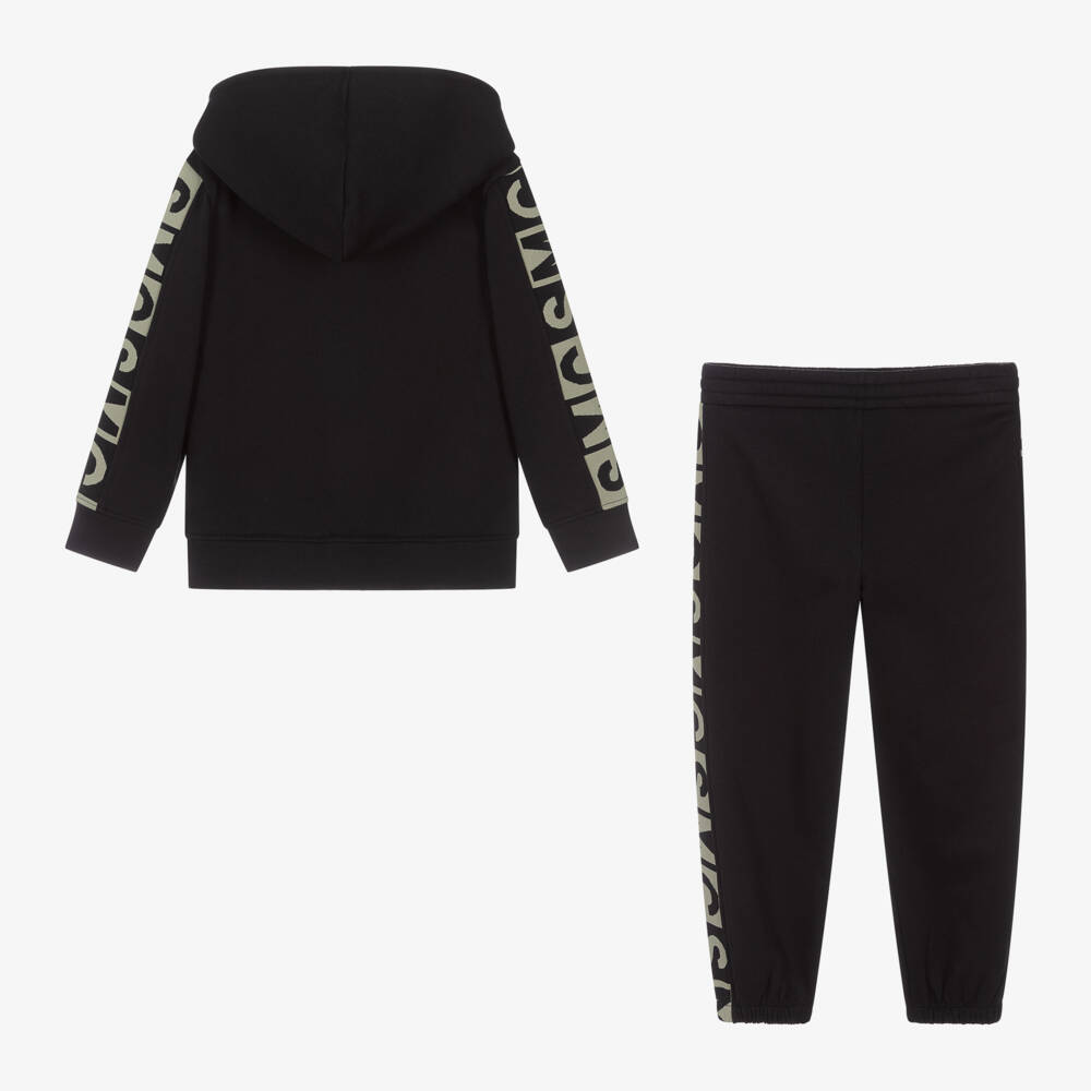 Stella McCartney Kids-Boys Black Logo Cotton Tracksuit | Childrensalon Outlet