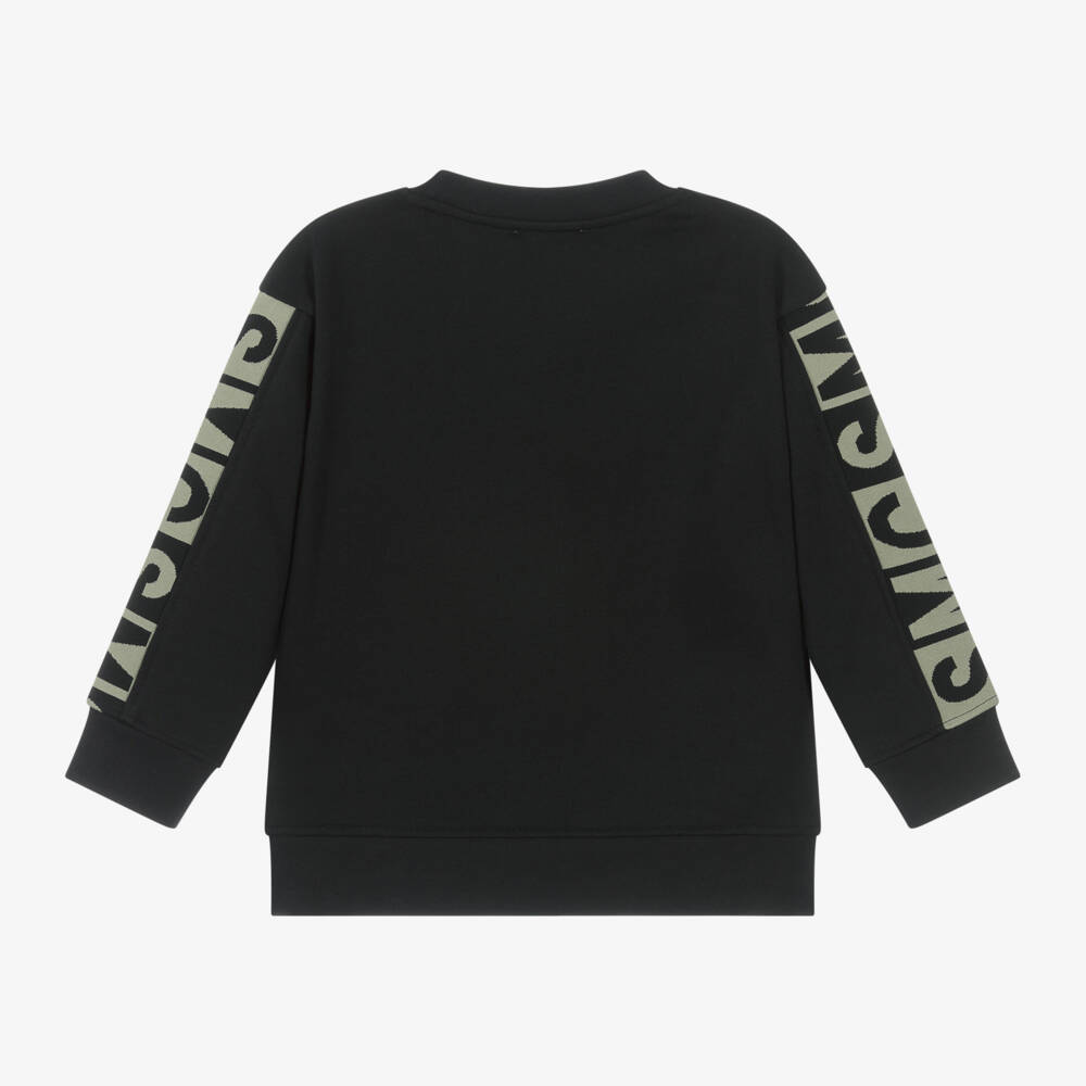 Stella McCartney Kids-Boys Black Logo Jersey Sweatshirt | Childrensalon Outlet