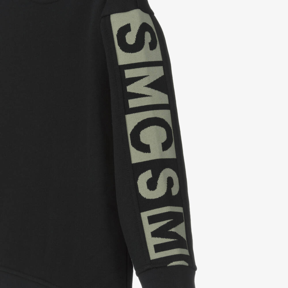 Stella McCartney Kids-Boys Black Logo Jersey Sweatshirt | Childrensalon Outlet