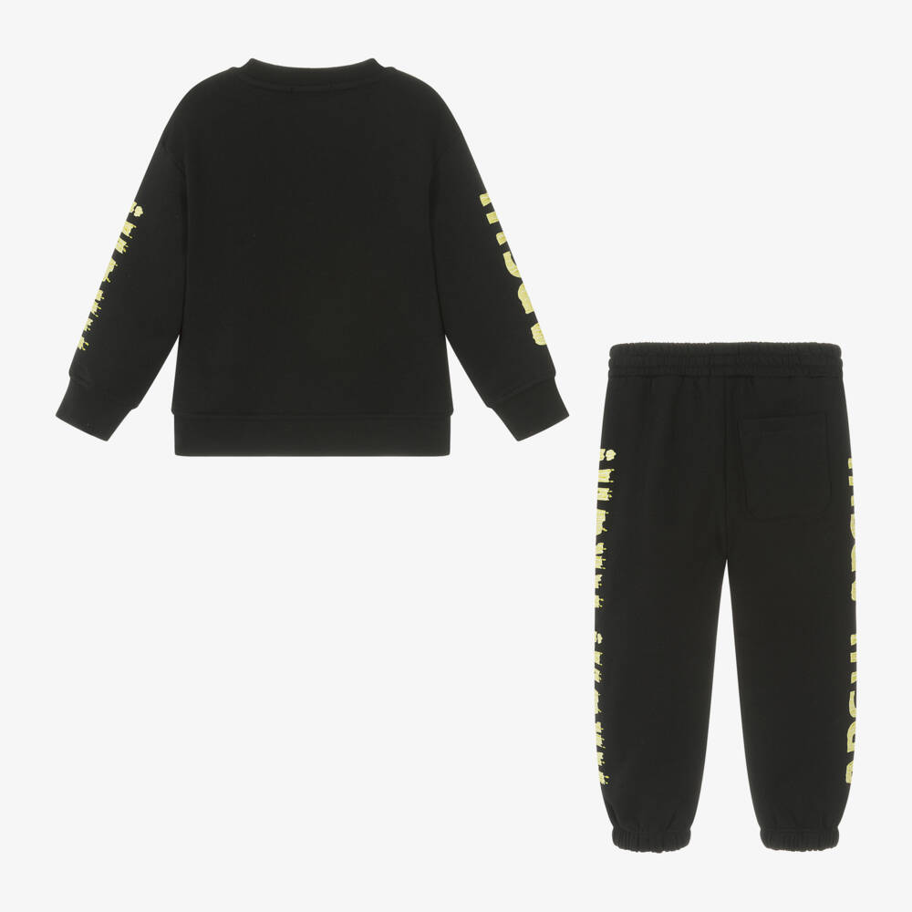 Stella McCartney Kids-Boys Black Monster Print Tracksuit | Childrensalon Outlet