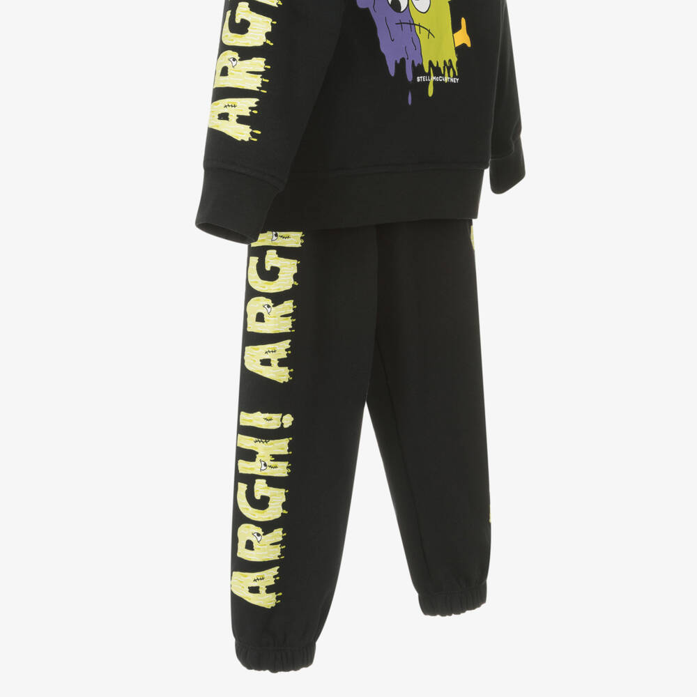 Stella McCartney Kids-Boys Black Monster Print Tracksuit | Childrensalon Outlet