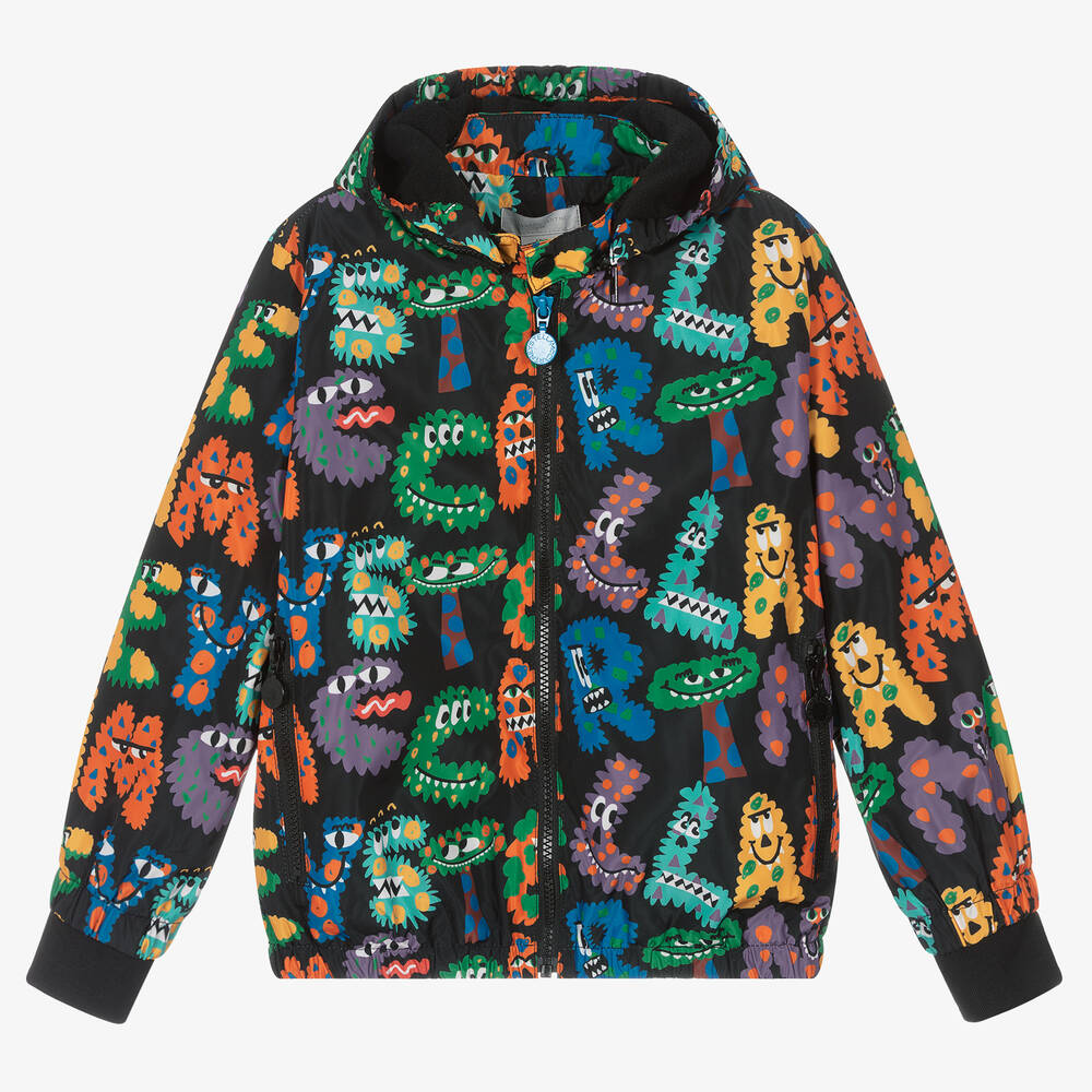 Stella McCartney Kids-Boys Black Recycled Zip-Up Jacket | Childrensalon Outlet