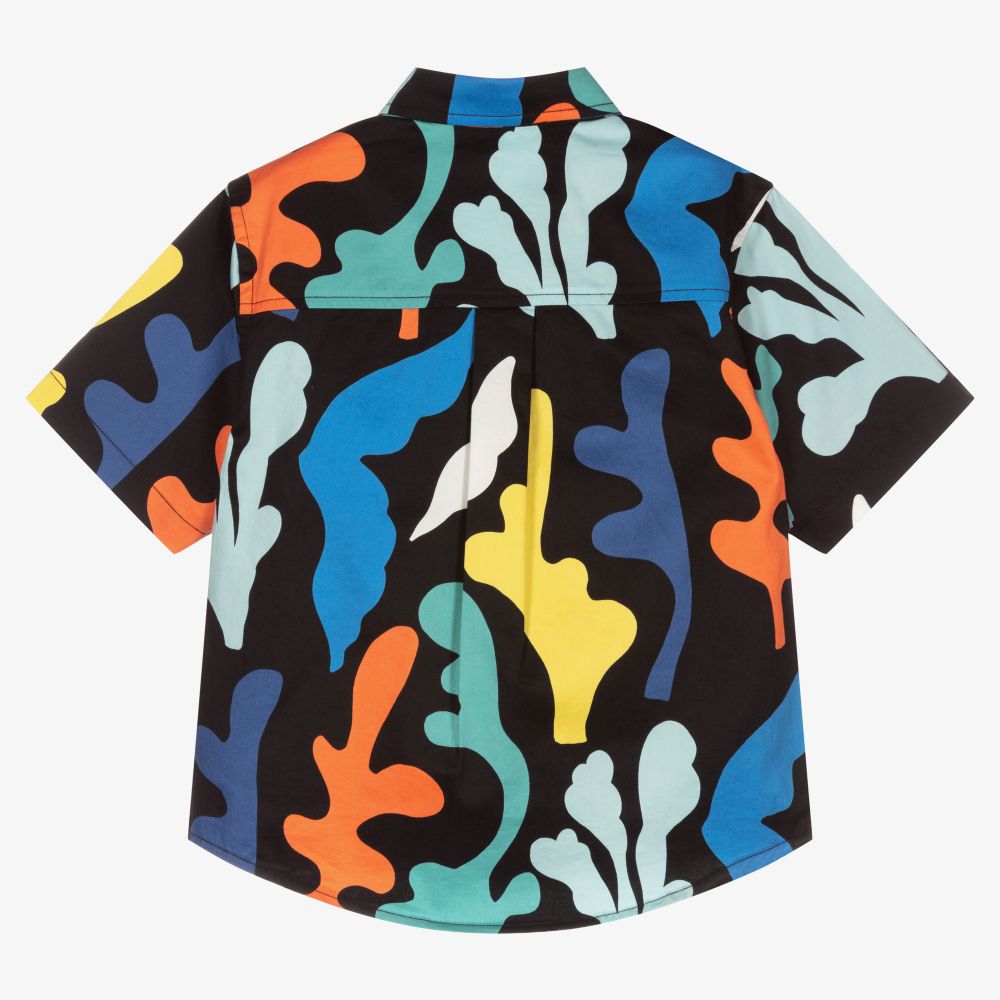 Stella McCartney Kids - Boys Black Seaweed Print Shirt | Childrensalon ...