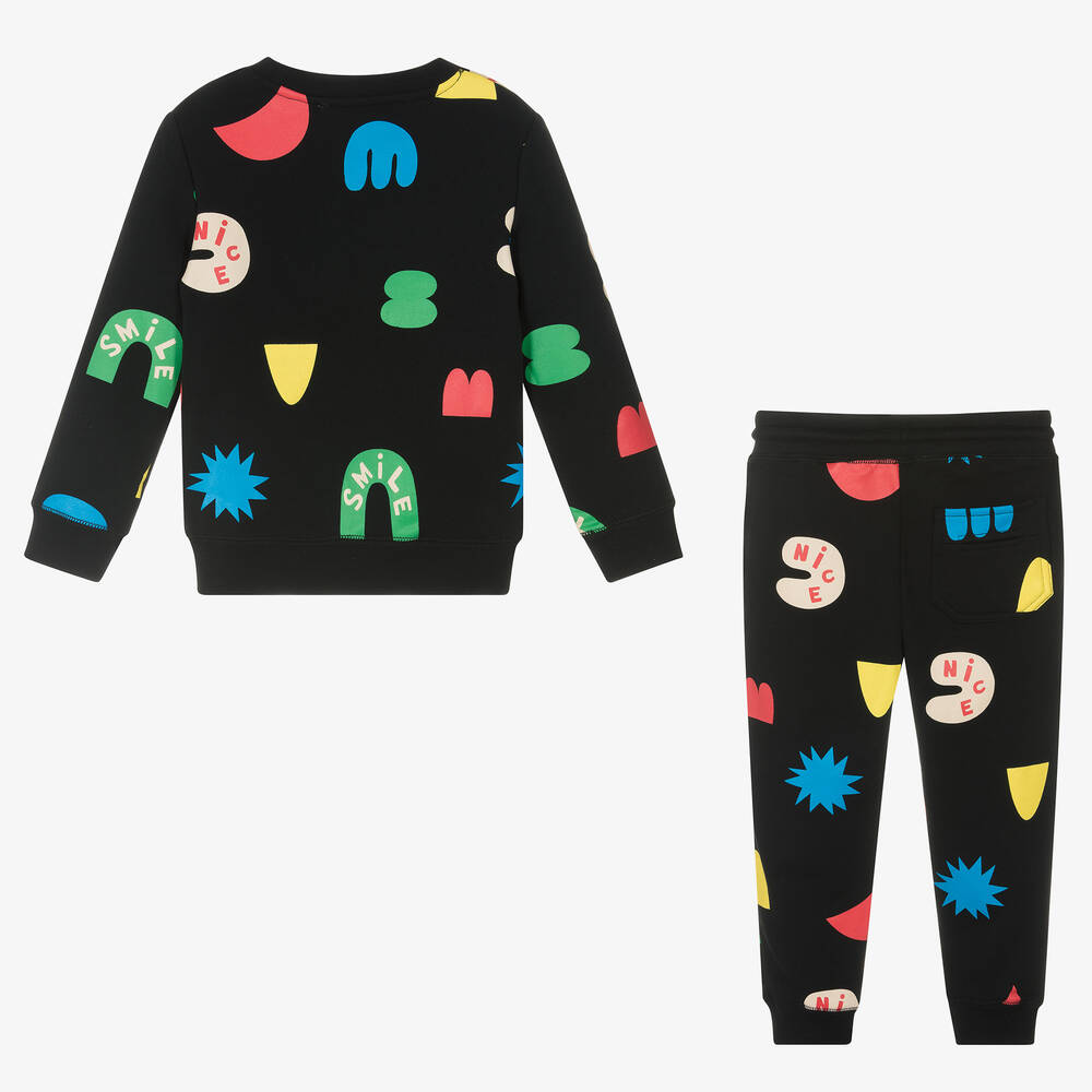 Stella McCartney Kids-Boys Black Shapes Tracksuit | Childrensalon Outlet