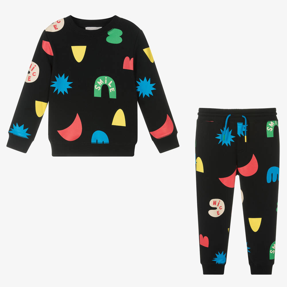 Stella McCartney Kids-Boys Black Shapes Tracksuit | Childrensalon Outlet
