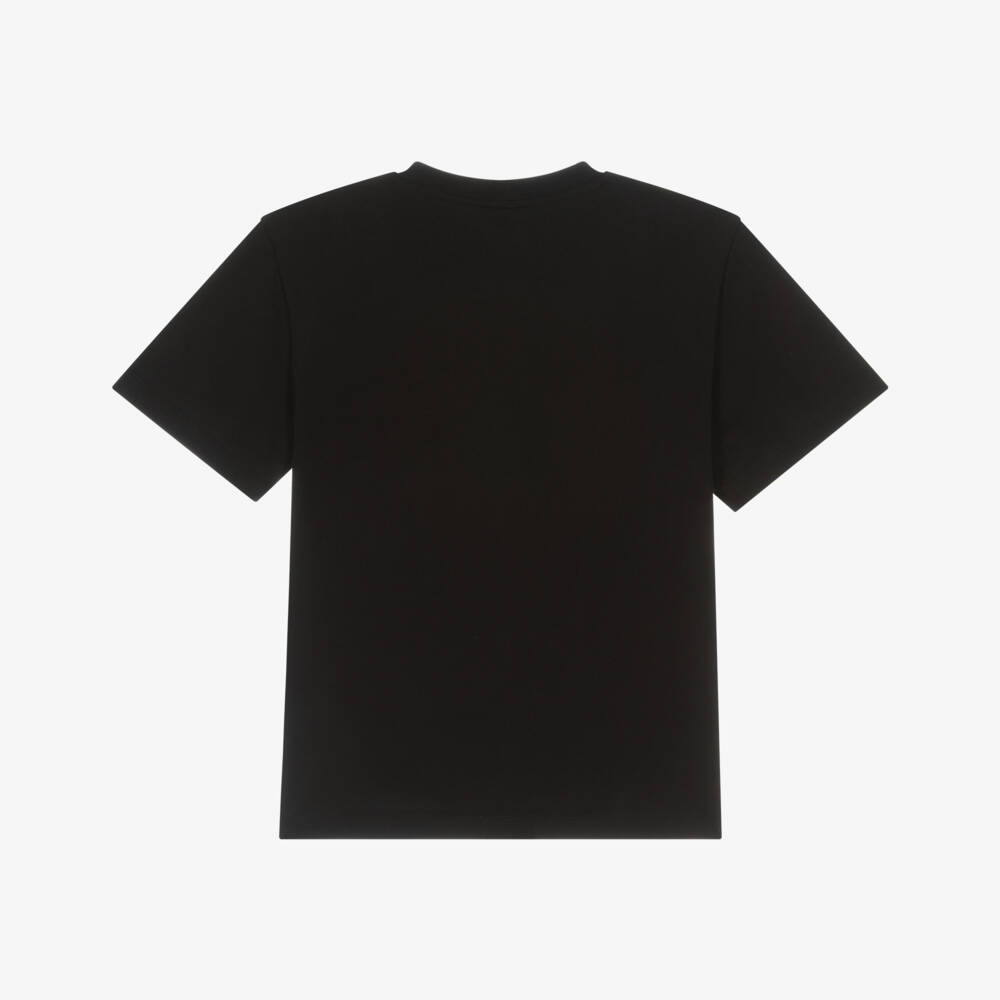 Stella McCartney Kids-Boys Black T-Shirt with Blue Yeti | Childrensalon Outlet