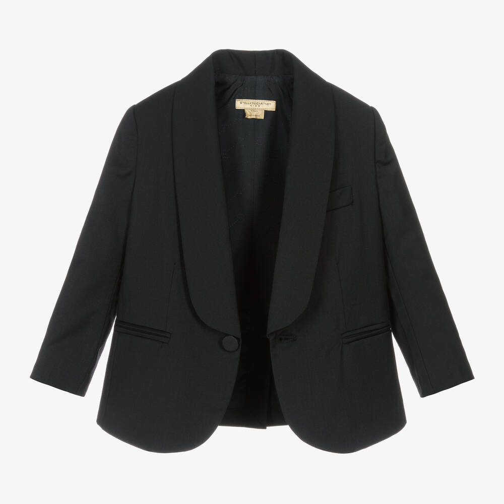 Stella McCartney Kids-بدلة مزيج صوف لون أسود للأولاد | Childrensalon Outlet