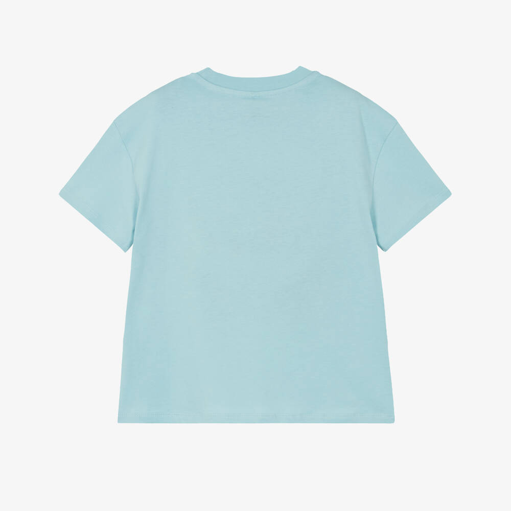 Stella McCartney Kids-Boys Blue Being Kind is Cool Cotton T-Shirt | Childrensalon Outlet
