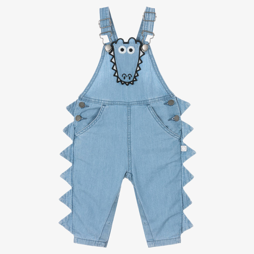 Stella McCartney Kids - Boys Blue Chambray Dunagrees | Childrensalon