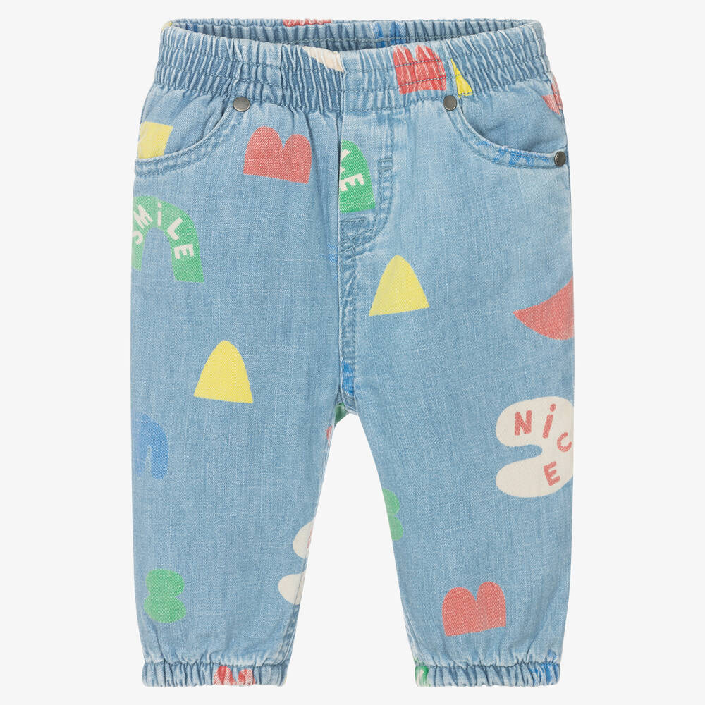 Stella McCartney Kids - Blaue Chambray-Jogginghose (J) | Childrensalon