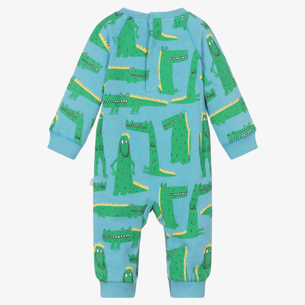 Stella McCartney Kids-Boys Blue Cotton Babysuit | Childrensalon Outlet