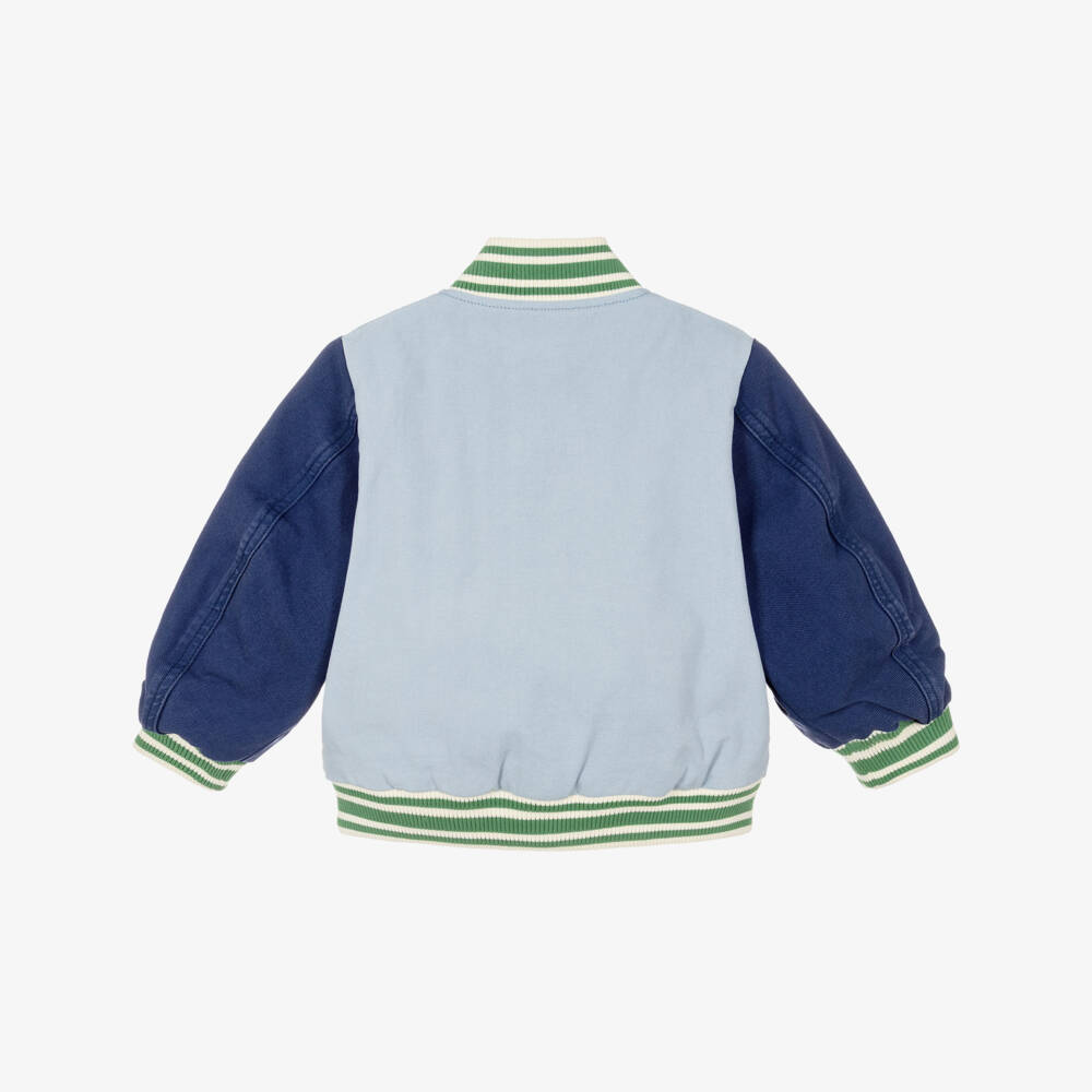 Stella McCartney Kids-Boys Blue Cotton Bomber Jacket | Childrensalon Outlet