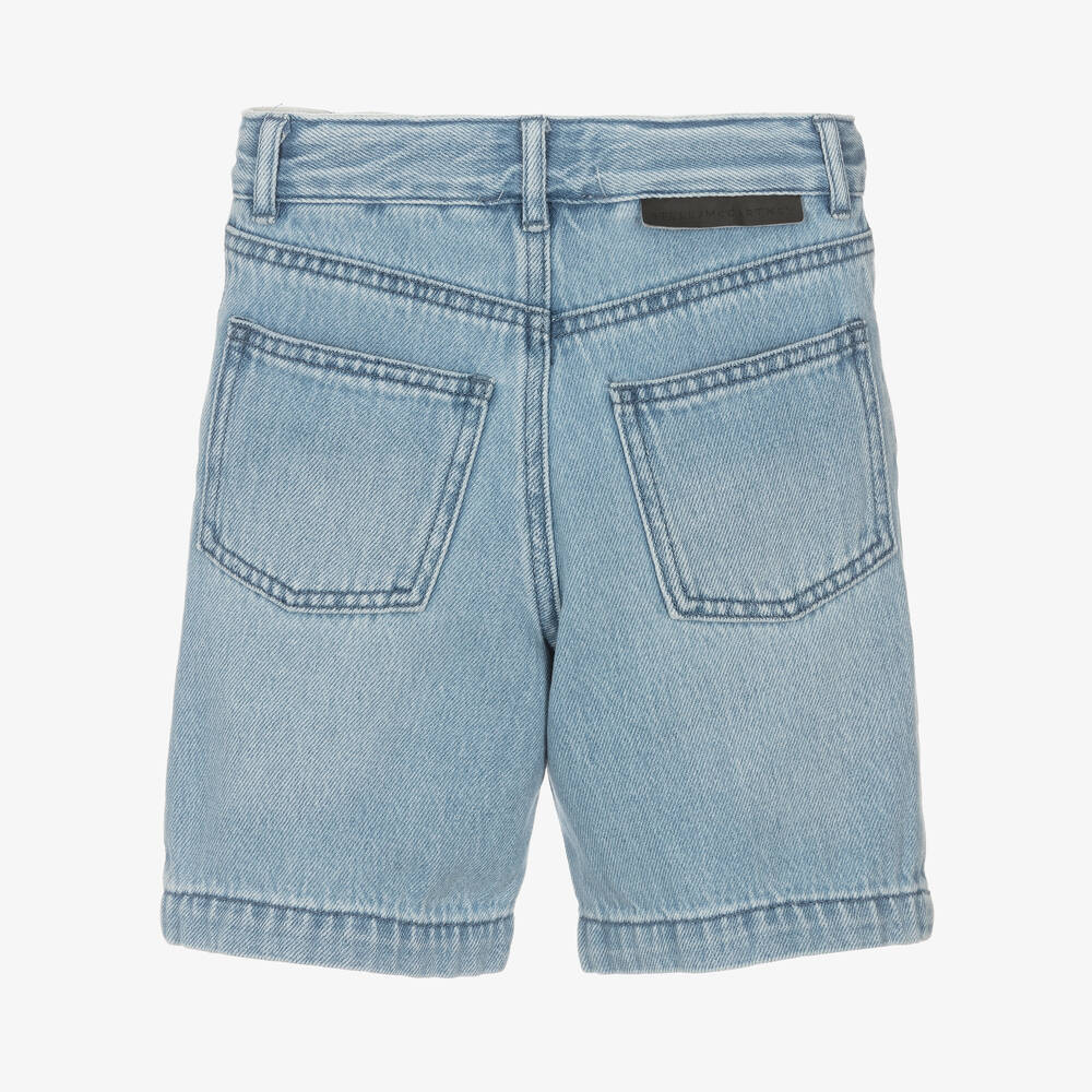 Stella McCartney Kids - Boys Blue Cotton Denim Shorts