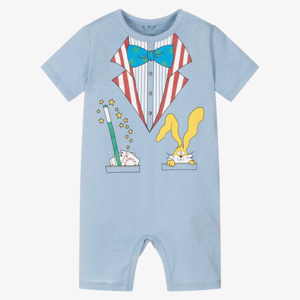Stella McCartney Kids-Boys Blue Cotton Enchantment Romper | Childrensalon Outlet