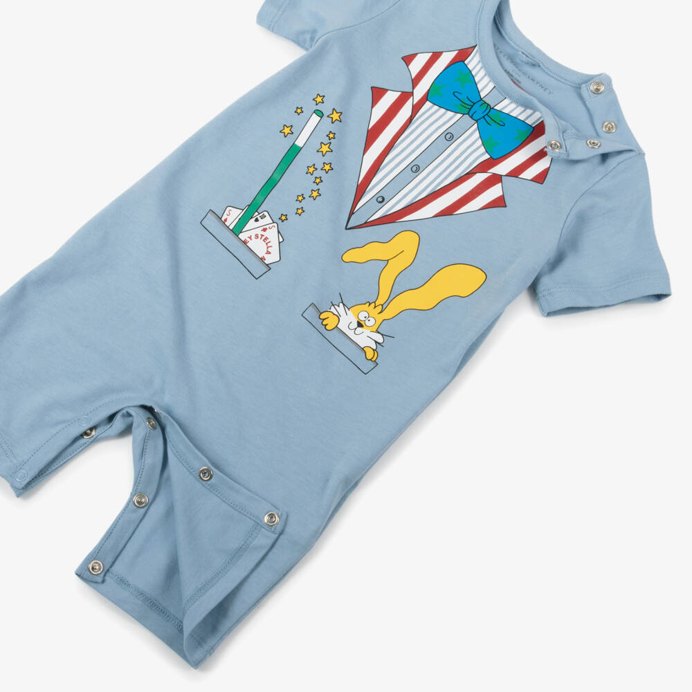 Stella McCartney Kids-Boys Blue Cotton Enchantment Romper | Childrensalon Outlet