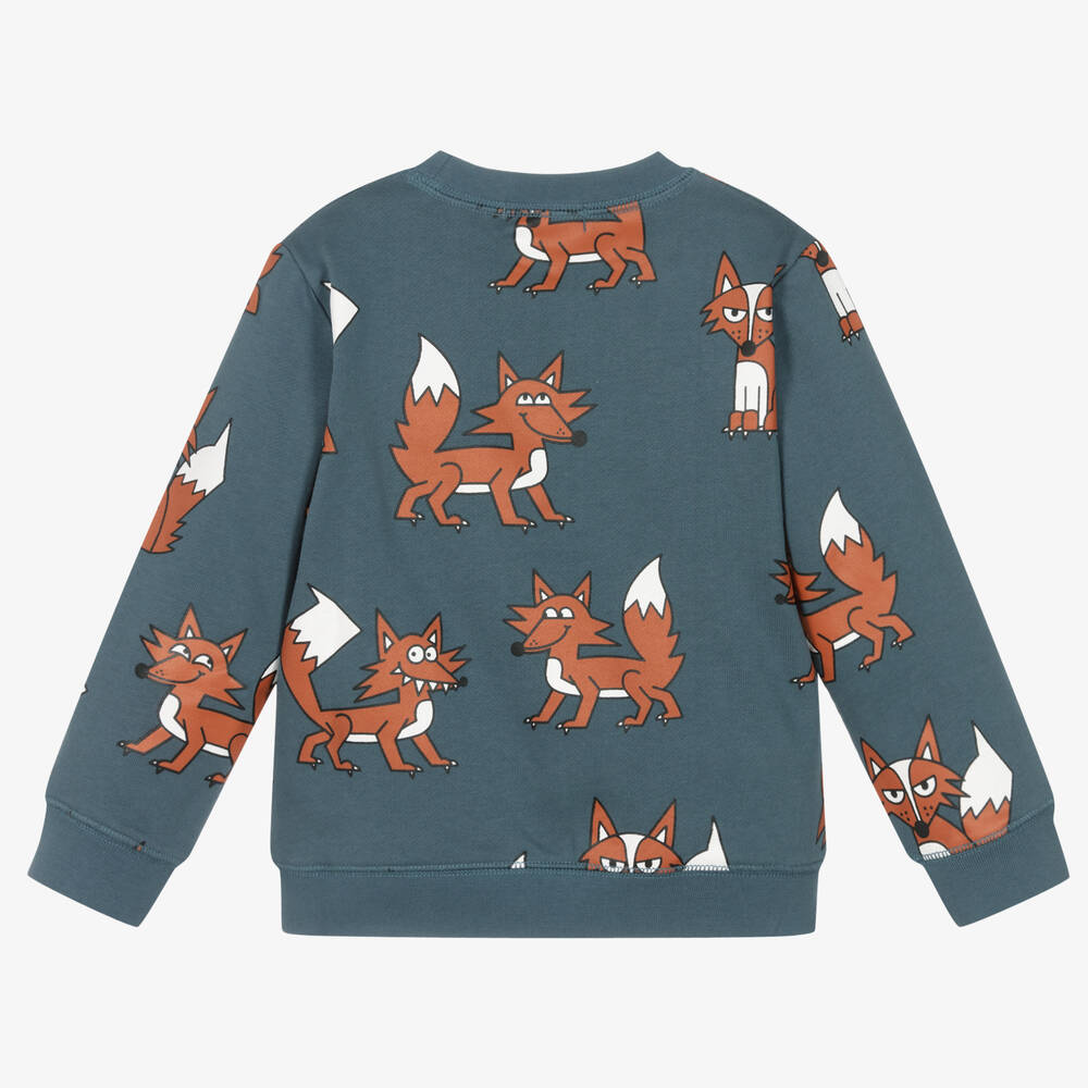 Stella McCartney Kids-Boys Blue Cotton Fox Top | Childrensalon Outlet