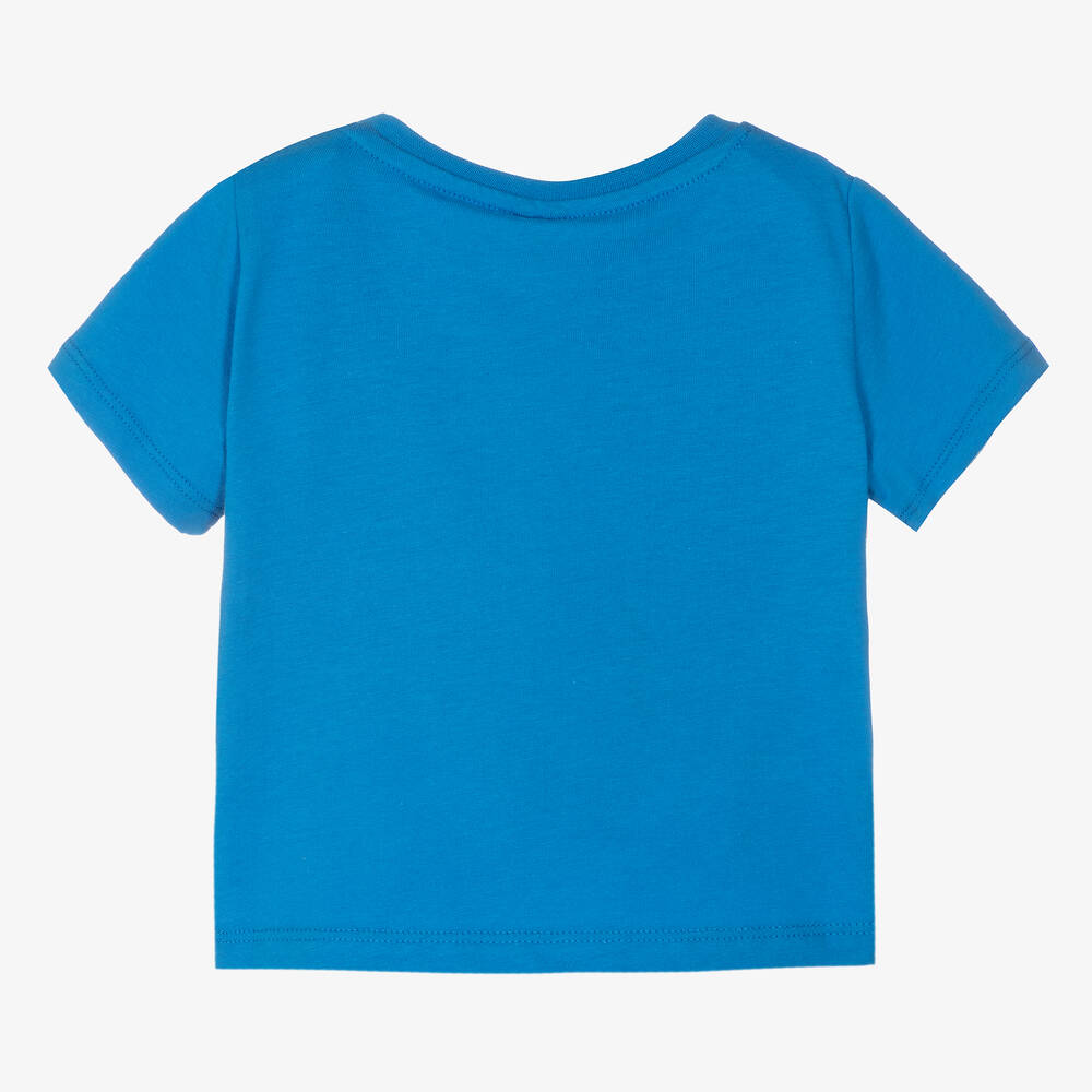 Stella McCartney Kids-Boys Blue Cotton Parrot T-Shirt | Childrensalon Outlet