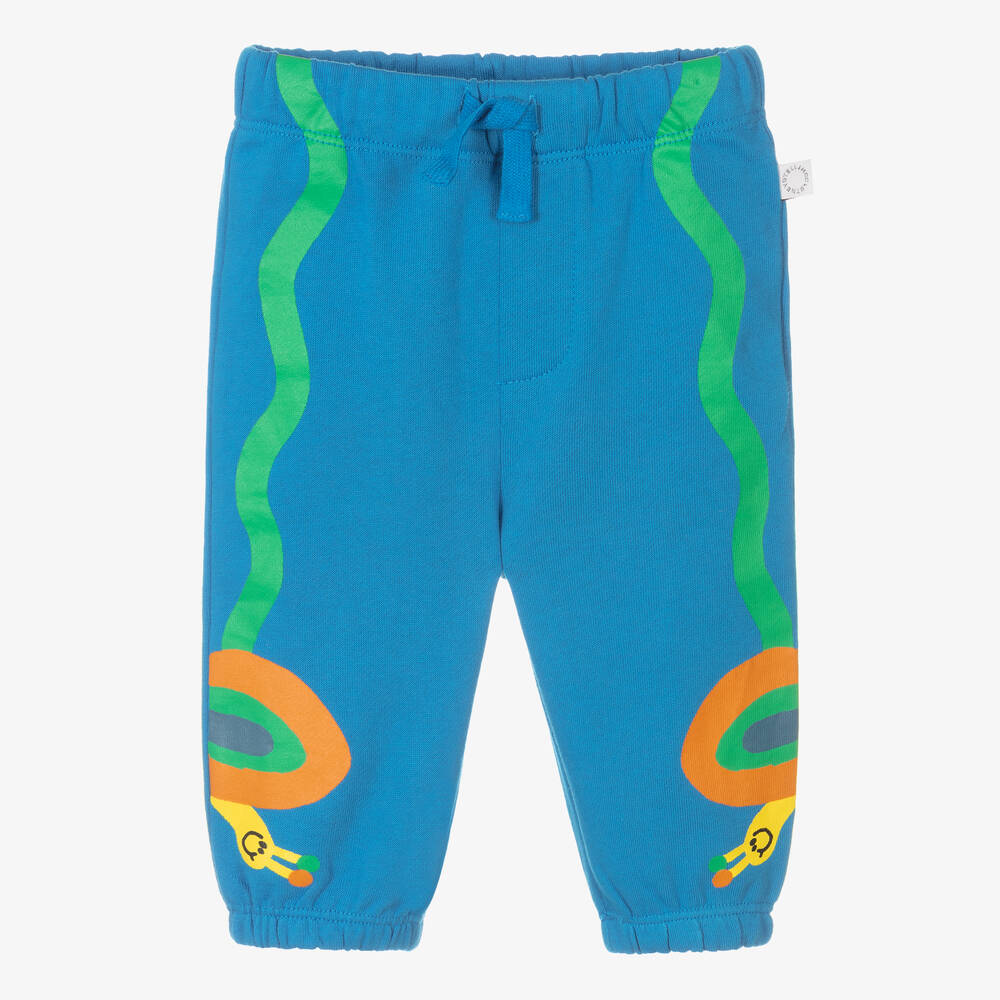 Stella McCartney Kids - Boys Blue Cotton Snail Joggers | Childrensalon