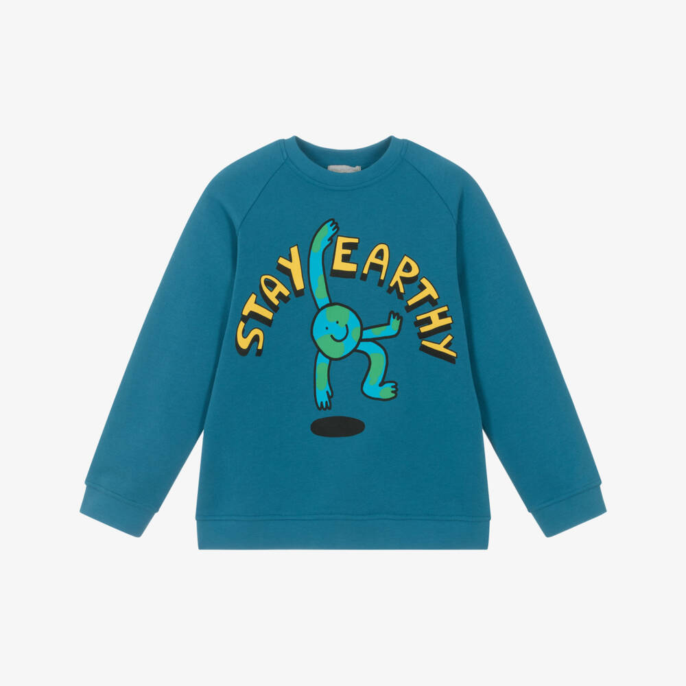 Stella McCartney Kids-Ярко-синий хлопковый свитшот для мальчиков | Childrensalon Outlet