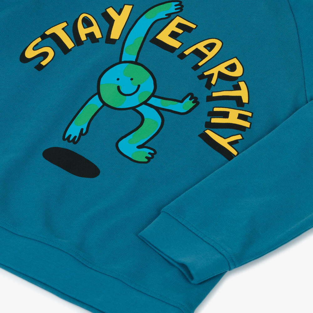 Stella McCartney Kids-Ярко-синий хлопковый свитшот для мальчиков | Childrensalon Outlet