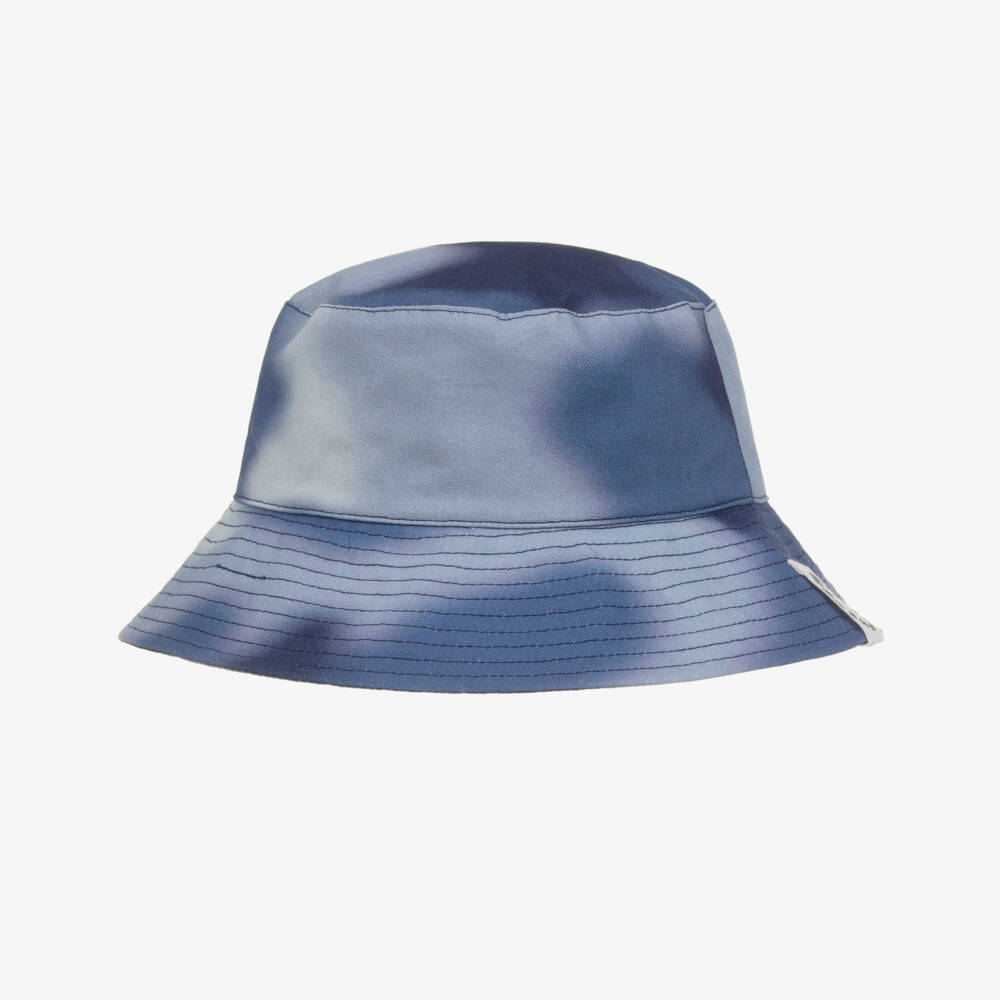 Stella McCartney Kids-Boys Blue Cotton Tie-Dye Bucket Hat | Childrensalon Outlet