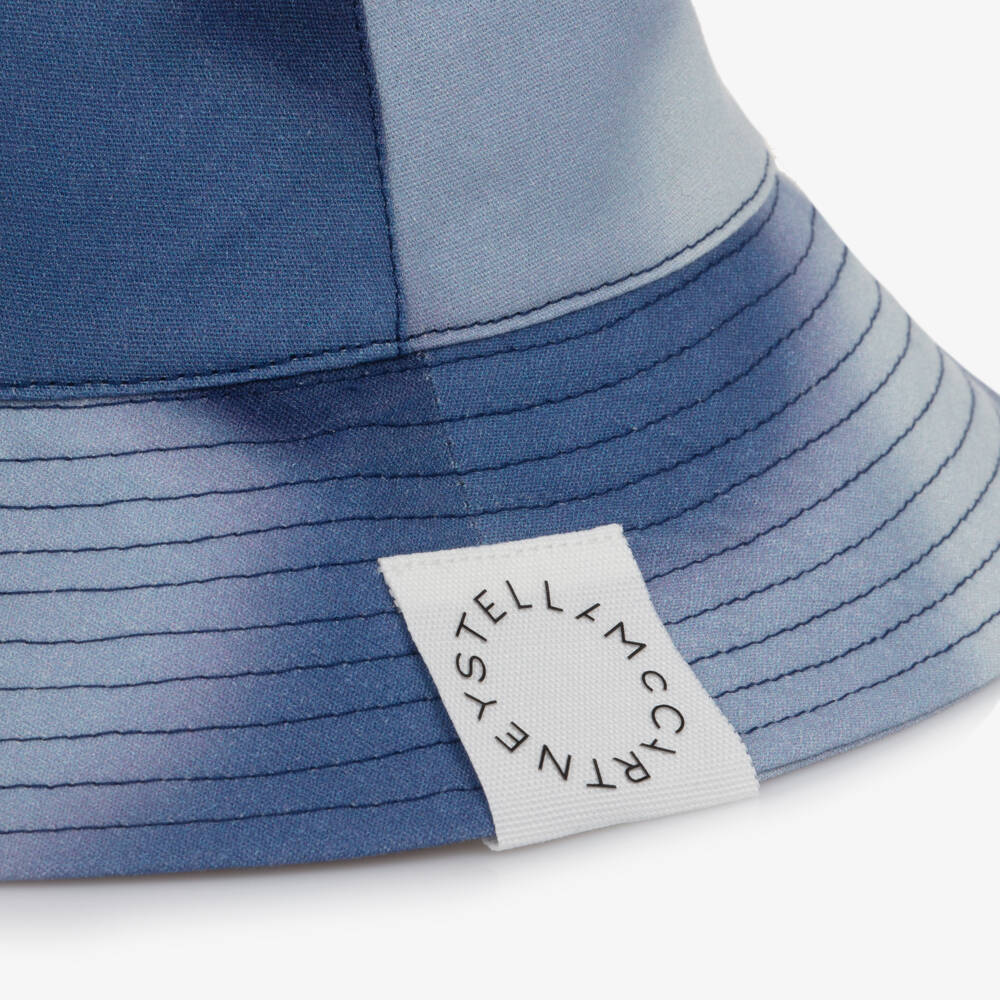Stella McCartney Kids-Boys Blue Cotton Tie-Dye Bucket Hat | Childrensalon Outlet