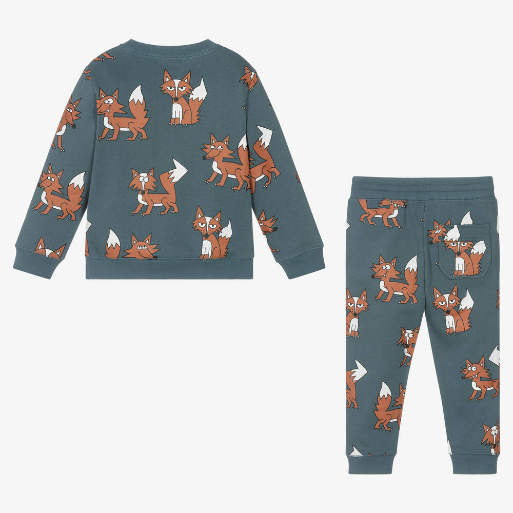 Stella McCartney Kids-Синий спортивный костюм из хлопка | Childrensalon Outlet