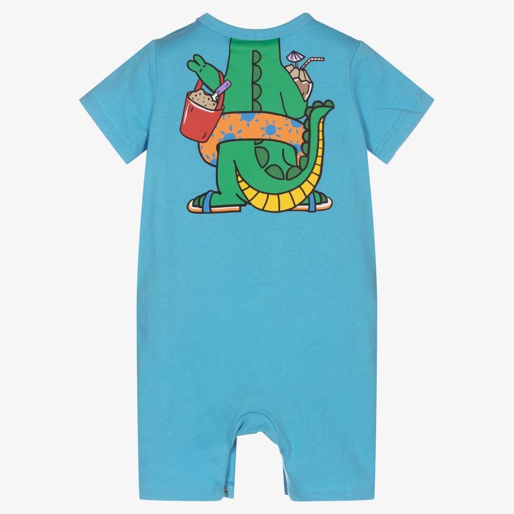 Stella McCartney Kids-Голубой песочник с крокодилом для мальчиков | Childrensalon Outlet