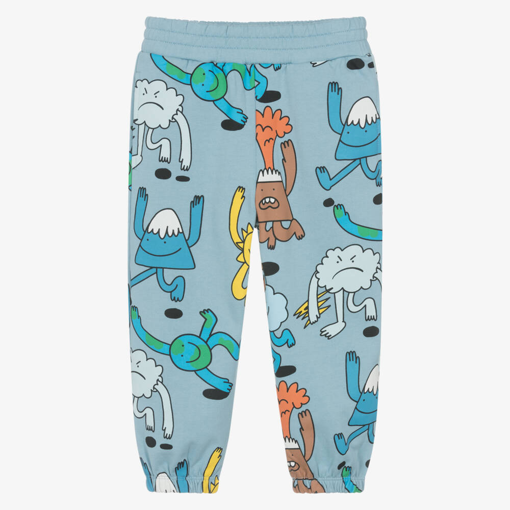 Stella McCartney Kids-Boys Blue Earth & Friends Cotton Joggers | Childrensalon Outlet