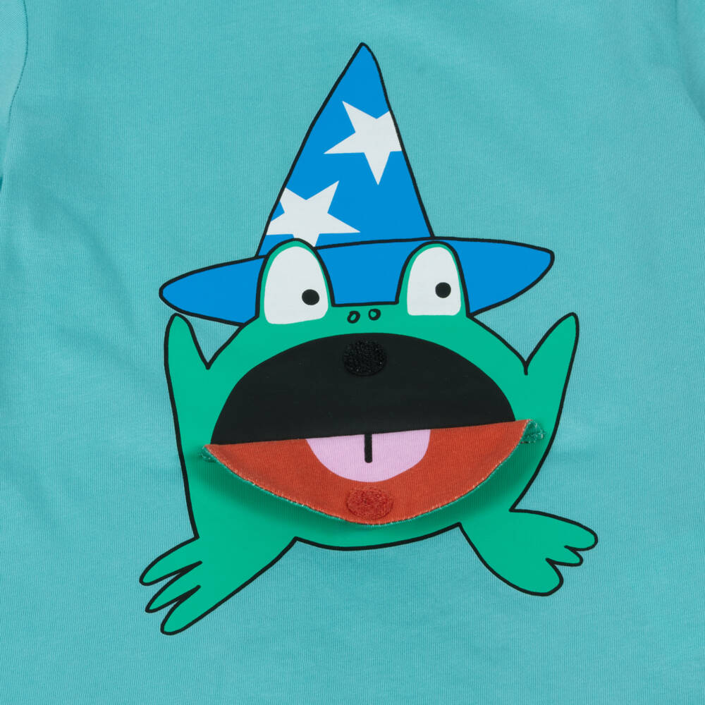Stella McCartney Kids-Boys Blue Frog Cotton Tee | Childrensalon Outlet