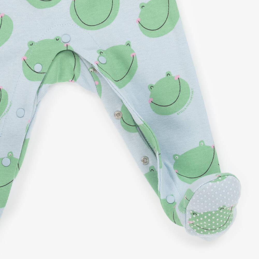 Stella McCartney Kids-Boys Blue Frog-Patterned Cotton Layette | Childrensalon Outlet