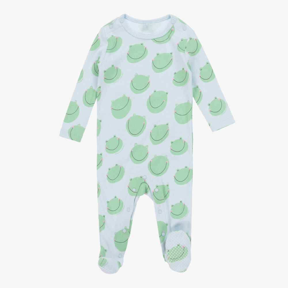 Stella McCartney Kids-Boys Blue Frog-Patterned Cotton Layette | Childrensalon Outlet