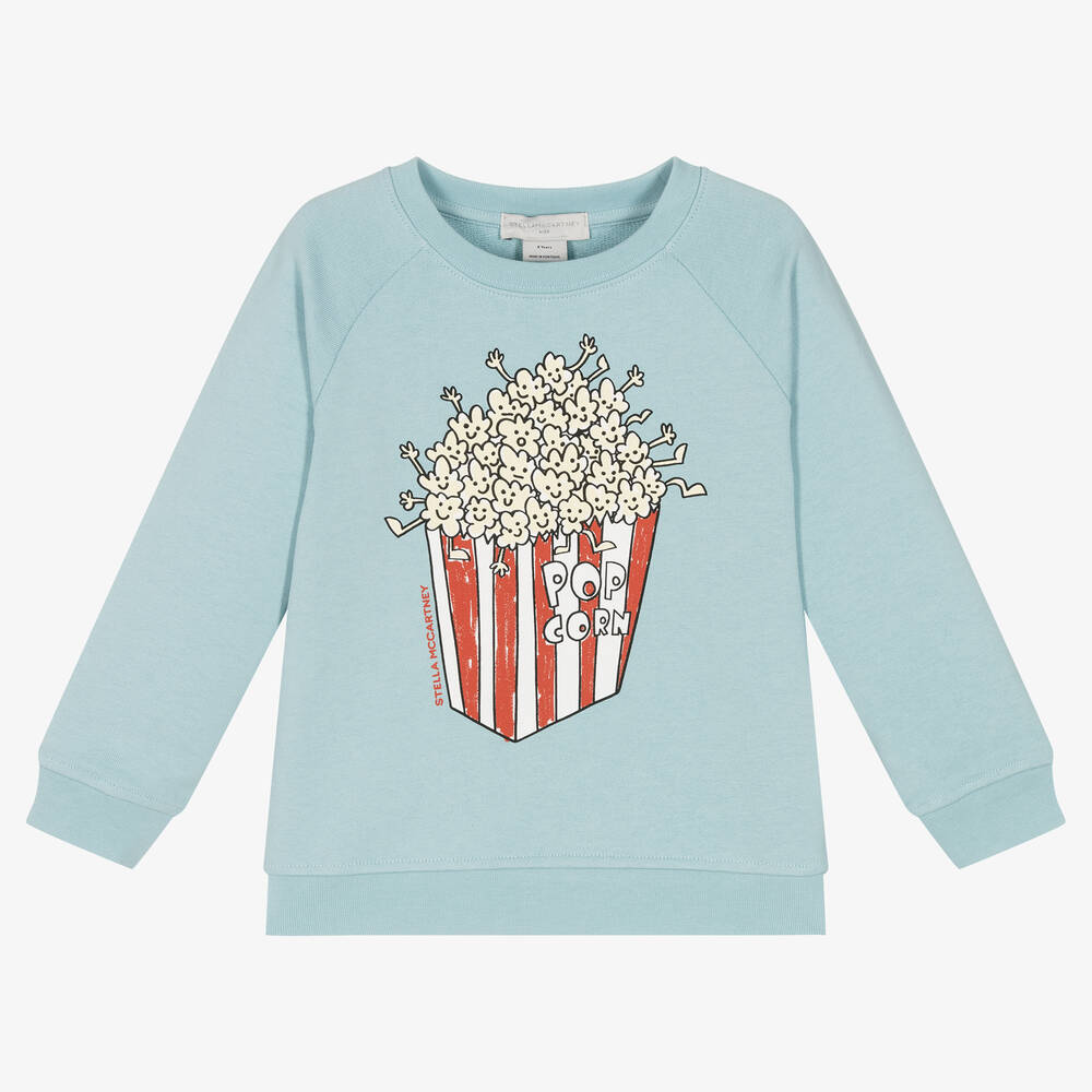 Stella McCartney Kids - Blaues Sweatshirt mit Print (J) | Childrensalon