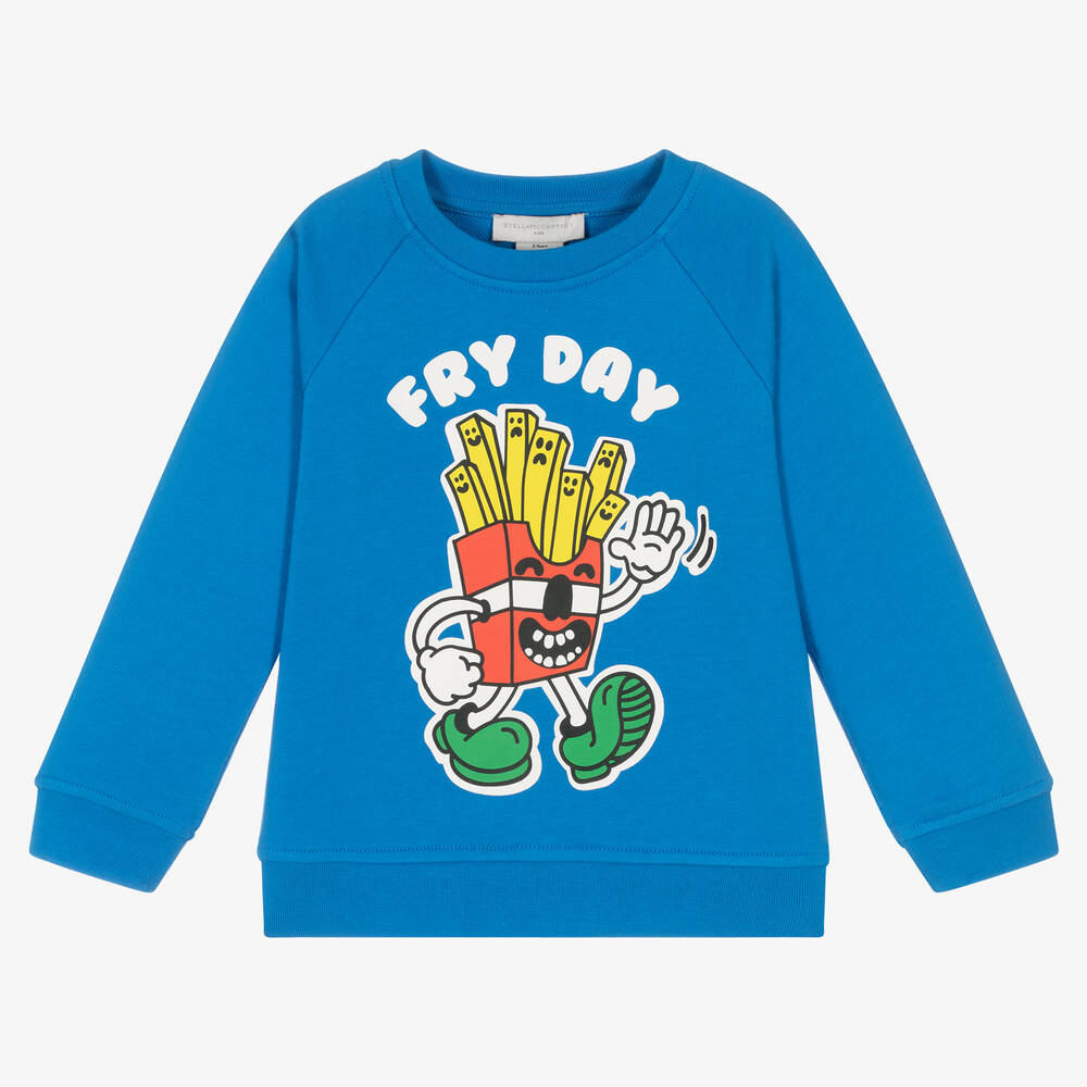 Stella McCartney Kids - Blaues Sweatshirt mit Print (J) | Childrensalon