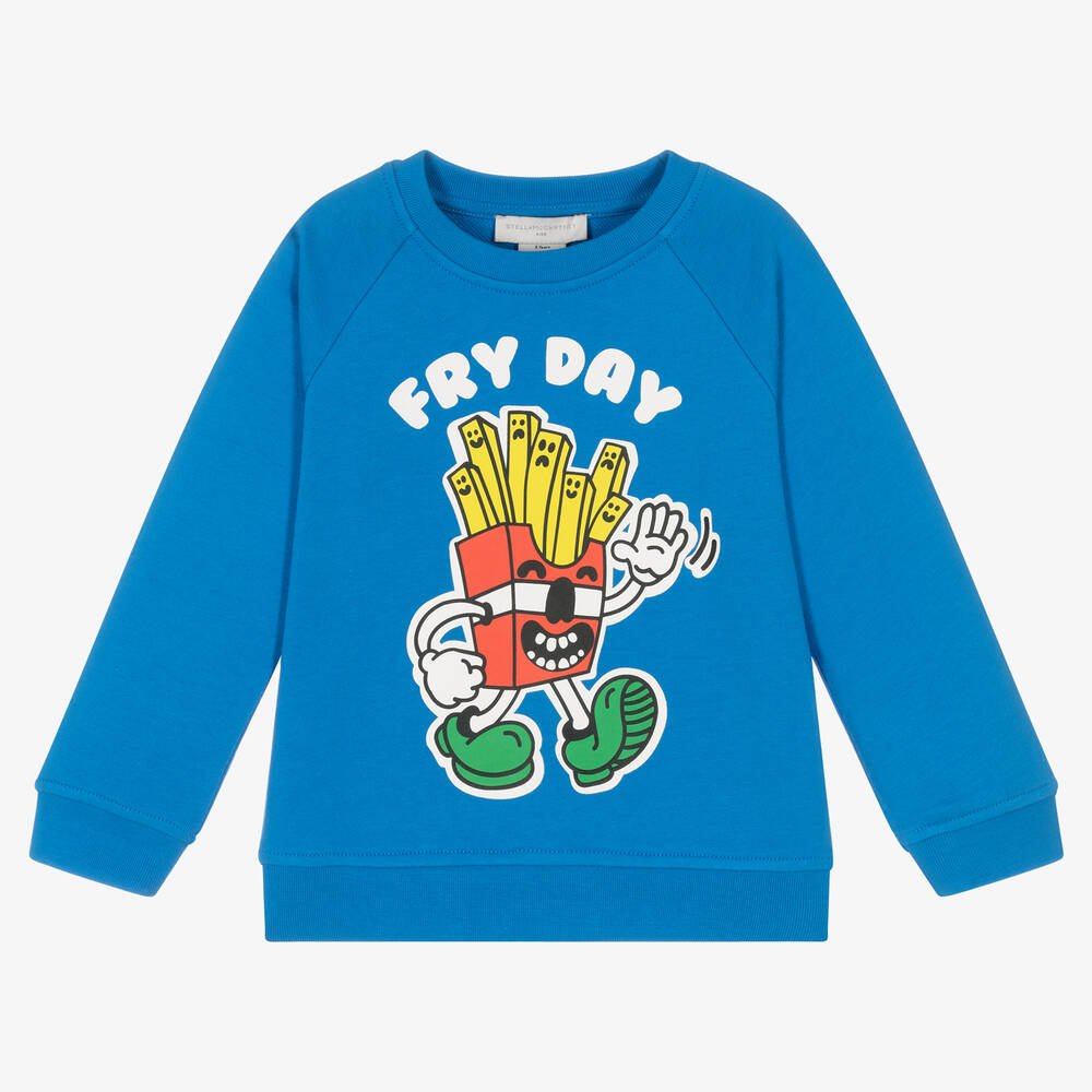 Stella McCartney Kids - Sweat bleu à motif garçon | Childrensalon