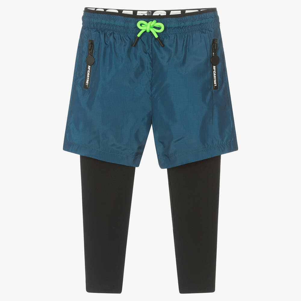 Stella McCartney Kids - Boys Blue Logo Shorts  | Childrensalon