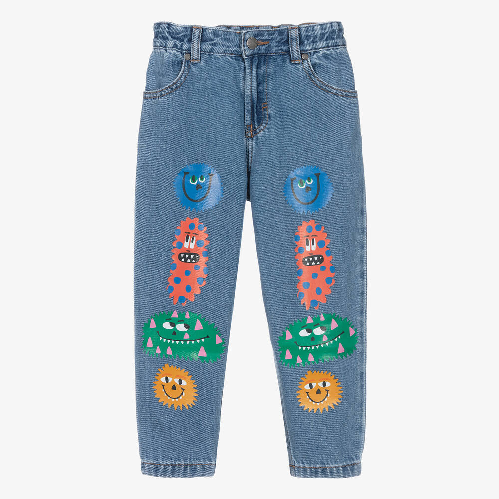 Stella McCartney Kids - Boys Blue Monster Denim Jeans | Childrensalon