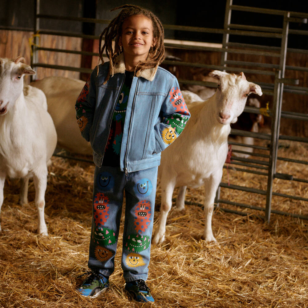 Stella McCartney Kids-Boys Blue Monster Denim Jeans | Childrensalon Outlet