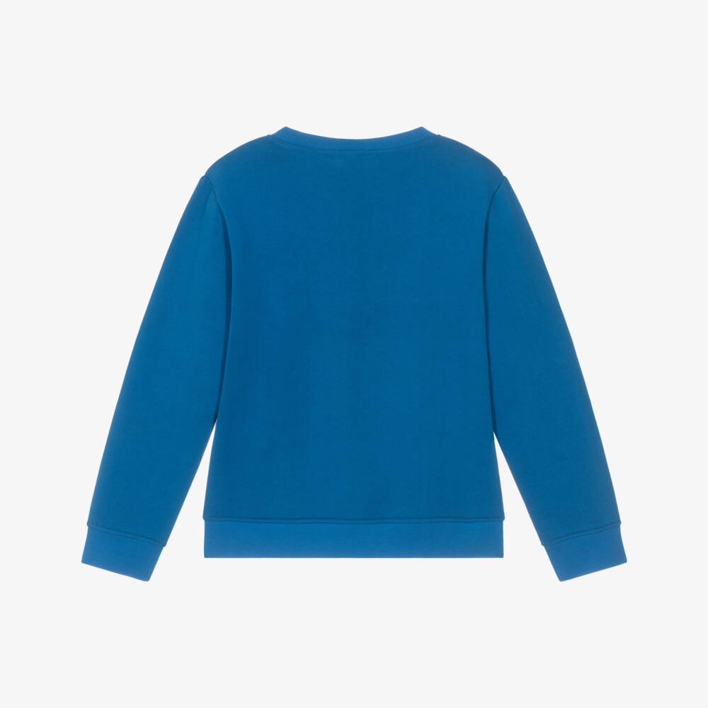 Stella McCartney Kids-Boys Blue Monster Face Sweatshirt | Childrensalon Outlet