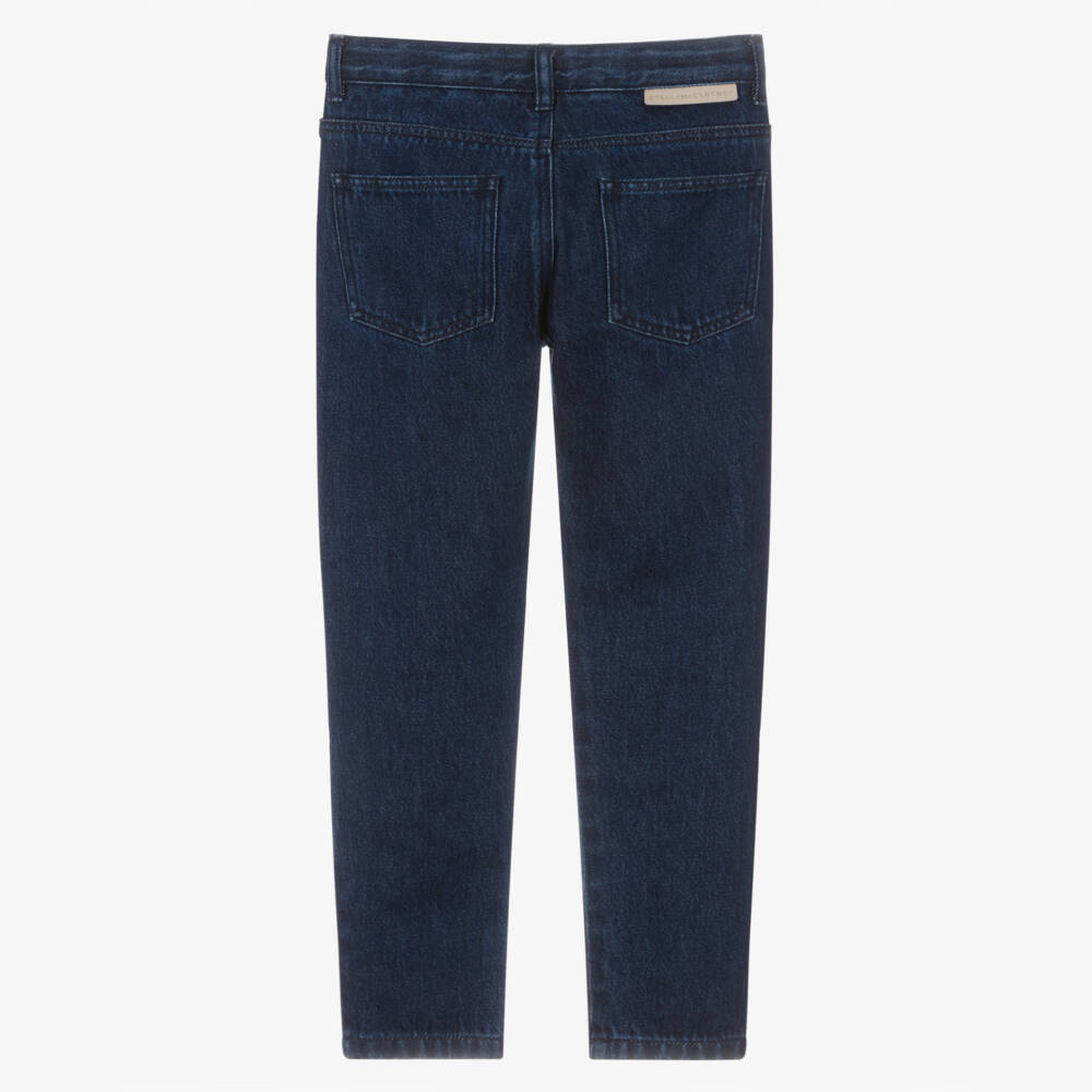 Stella McCartney Kids-Boys Blue Monster Knee Jeans | Childrensalon Outlet