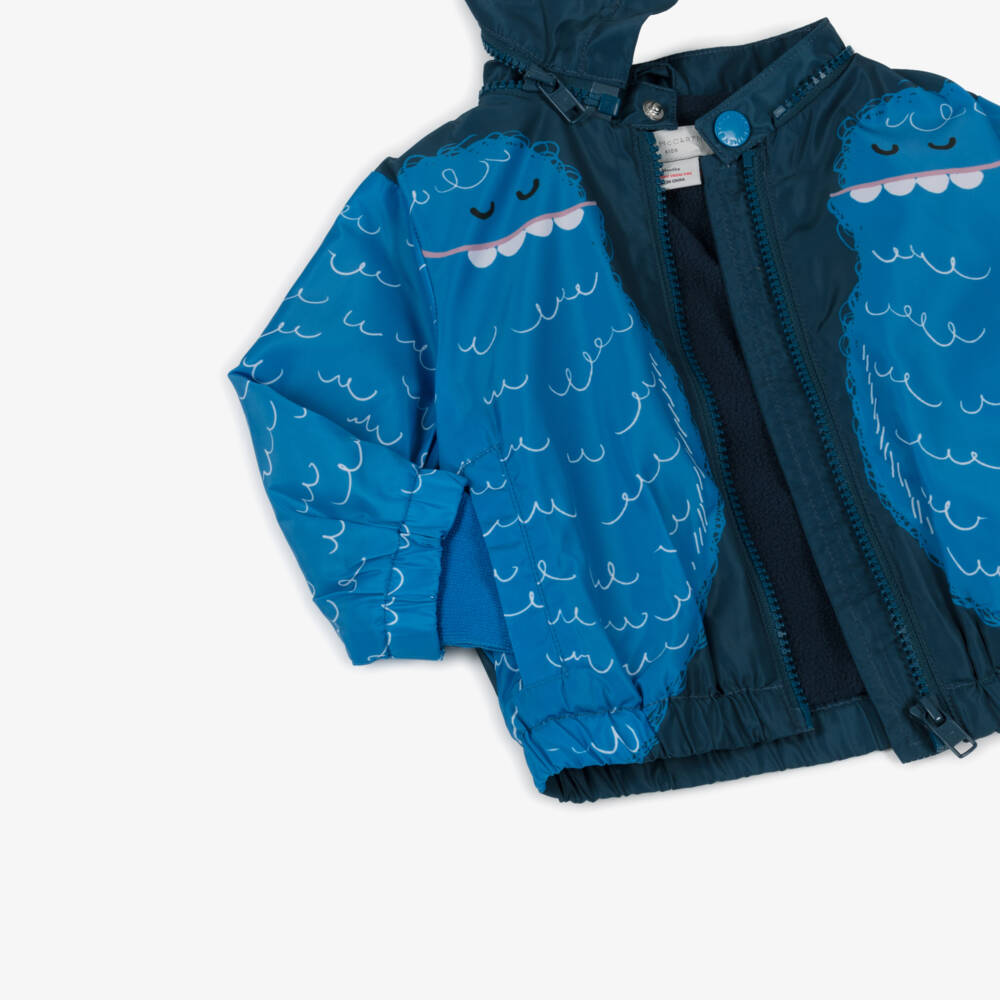 Stella McCartney Kids-Boys Blue Monster Raincoat | Childrensalon Outlet