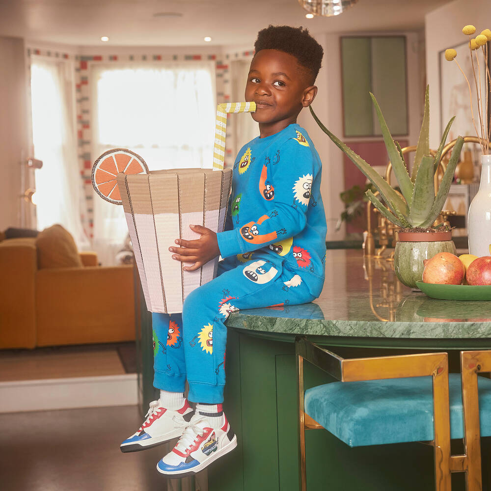 Boys blue tracksuit discount