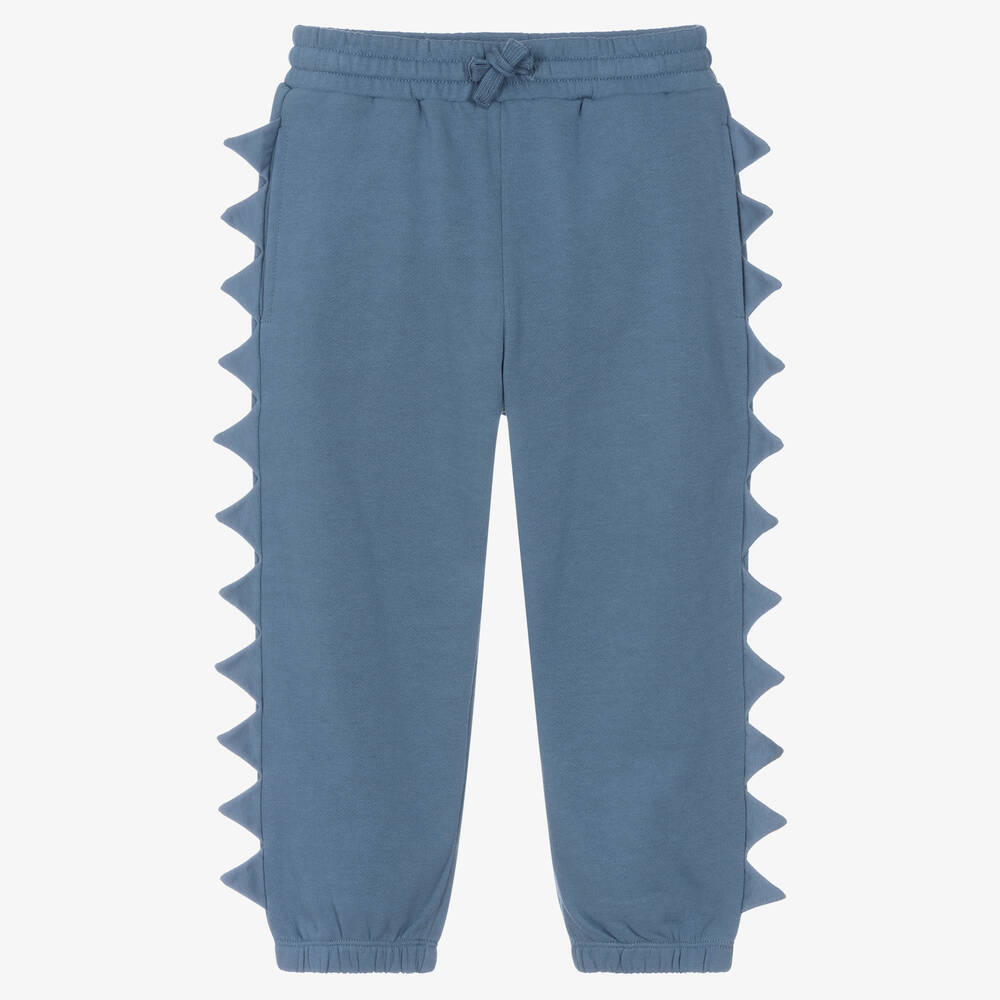 Stella McCartney Kids - Boys Blue Organic Cotton Joggers | Childrensalon