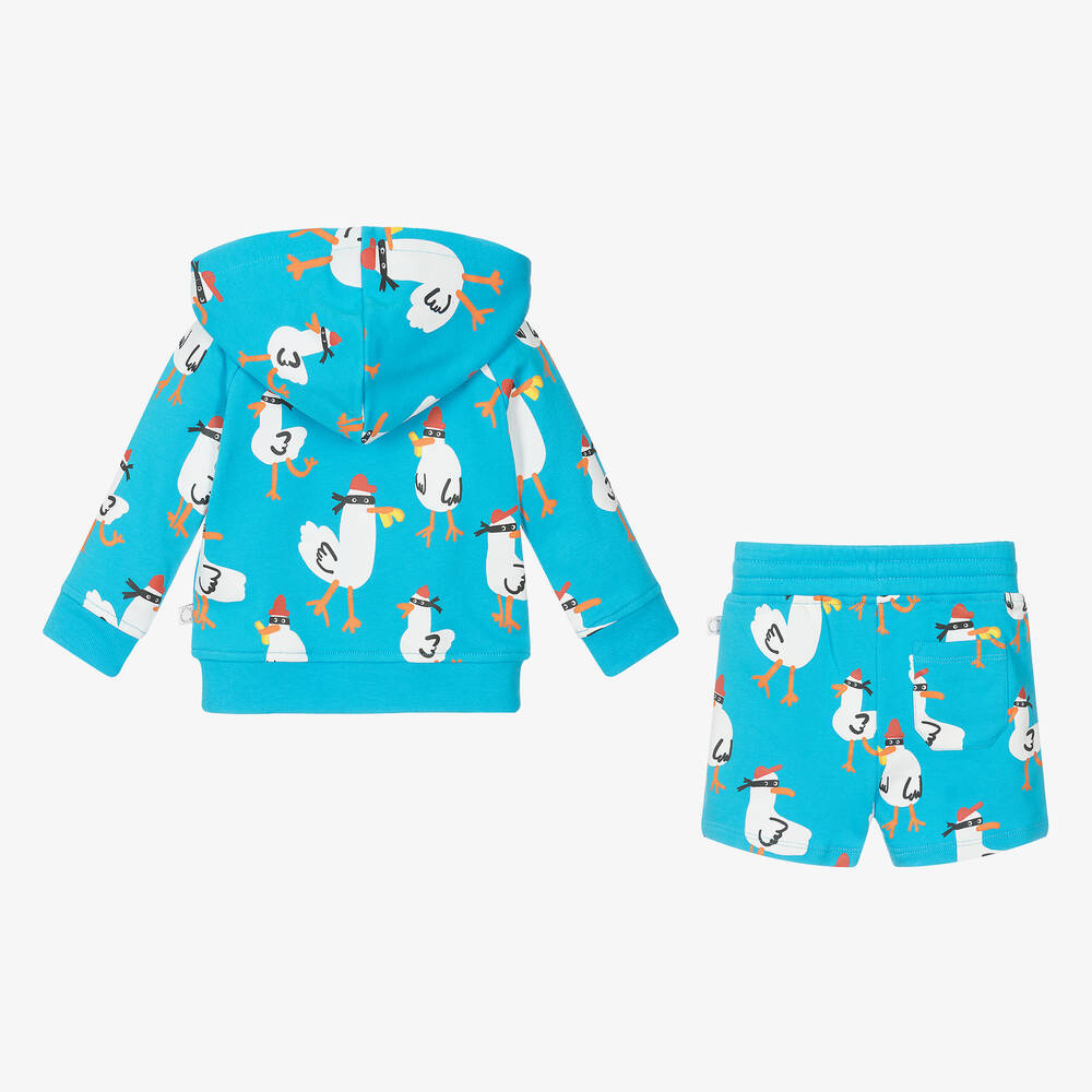 Stella McCartney Kids-Boys Blue Organic Cotton Seagull Tracksuit | Childrensalon Outlet
