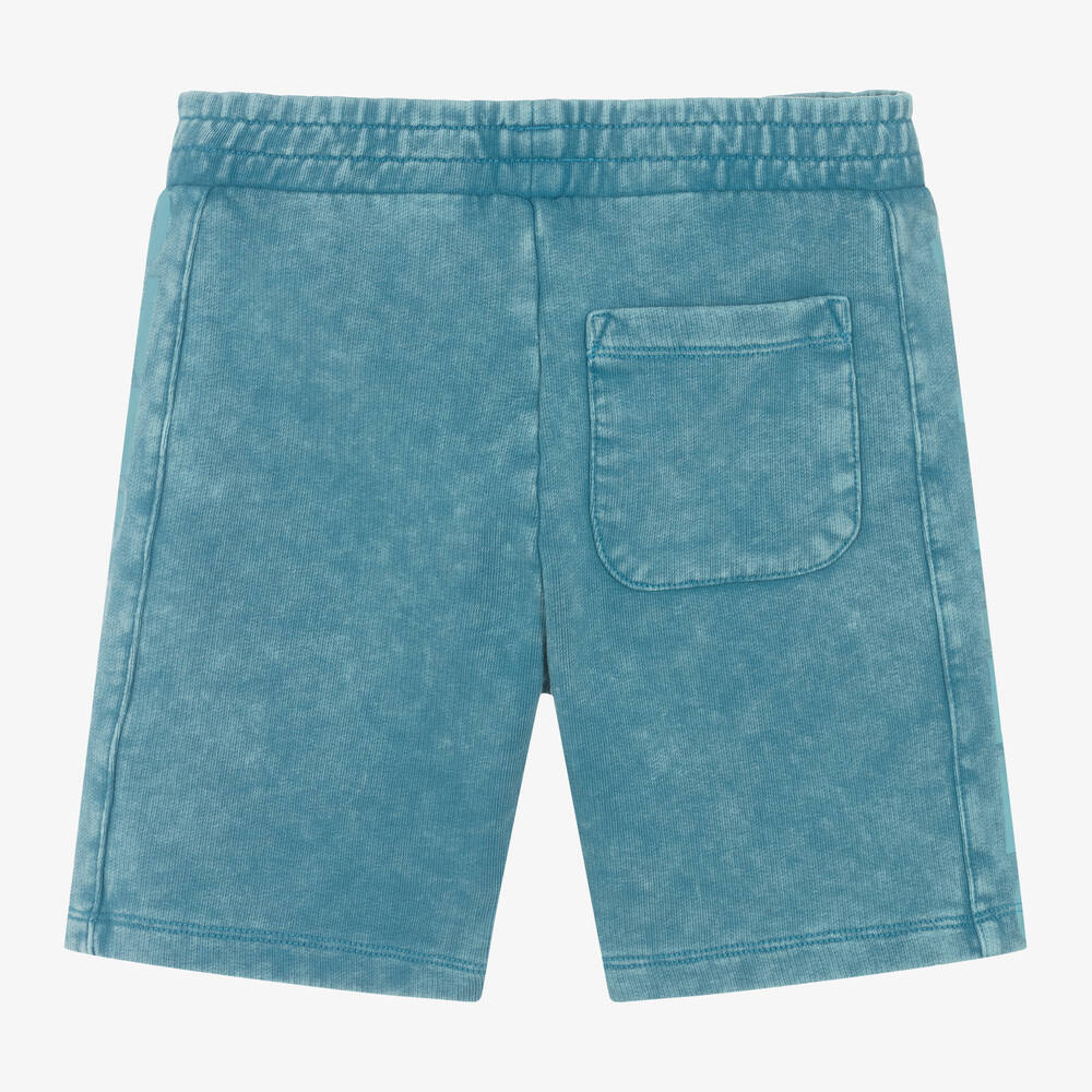 Stella McCartney Kids-Boys Blue Organic Cotton Shorts | Childrensalon Outlet