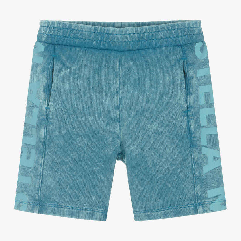 Stella McCartney Kids-Boys Blue Organic Cotton Shorts | Childrensalon Outlet