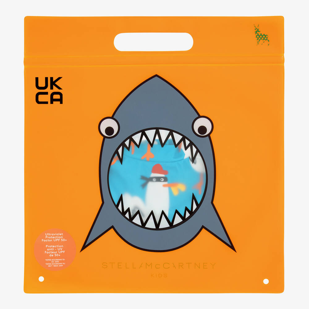 Stella McCartney Kids-Boys Blue Seagull Swim Top (UPF50+) | Childrensalon Outlet