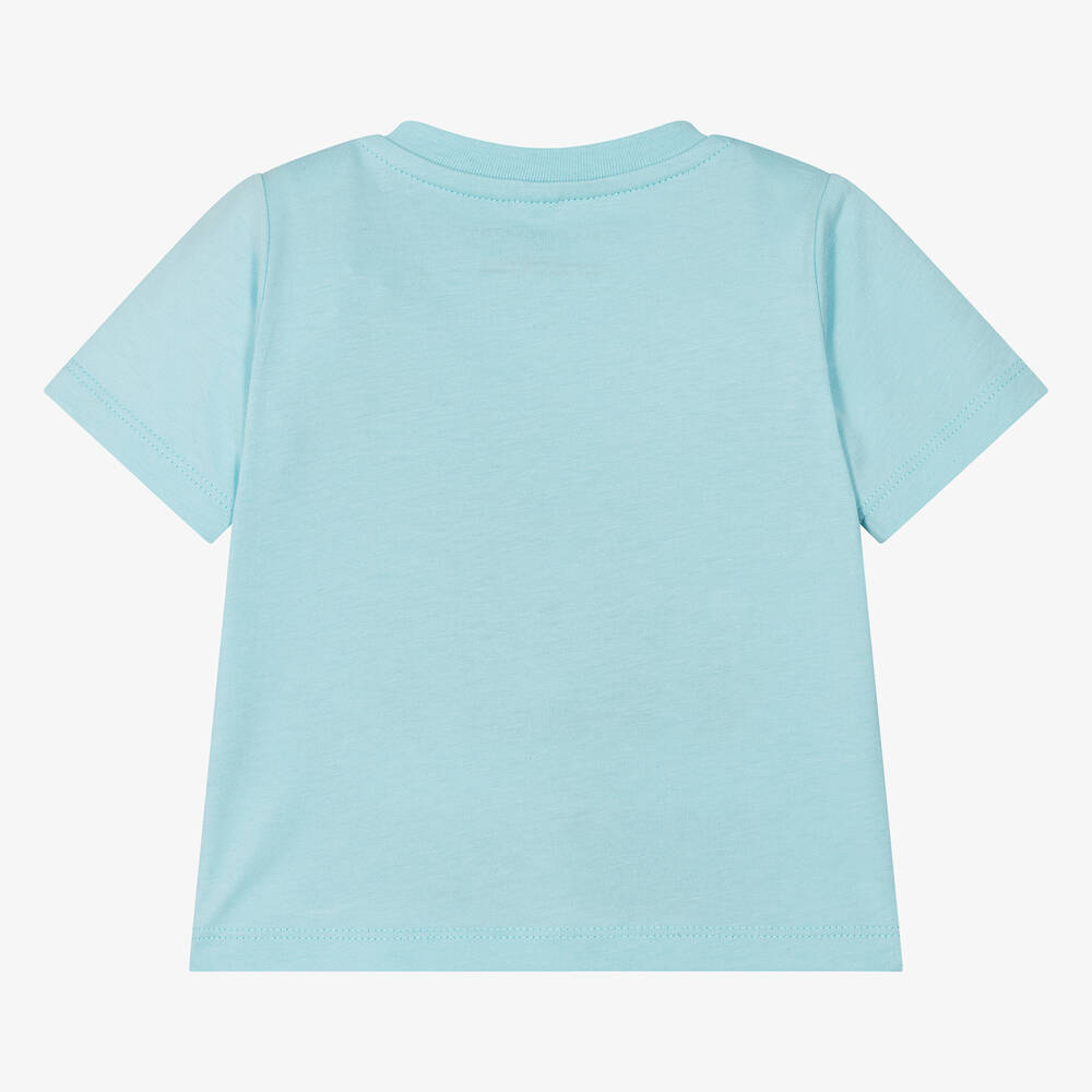 Stella McCartney Kids-Boys Blue Shark Organic Cotton T-Shirt | Childrensalon Outlet