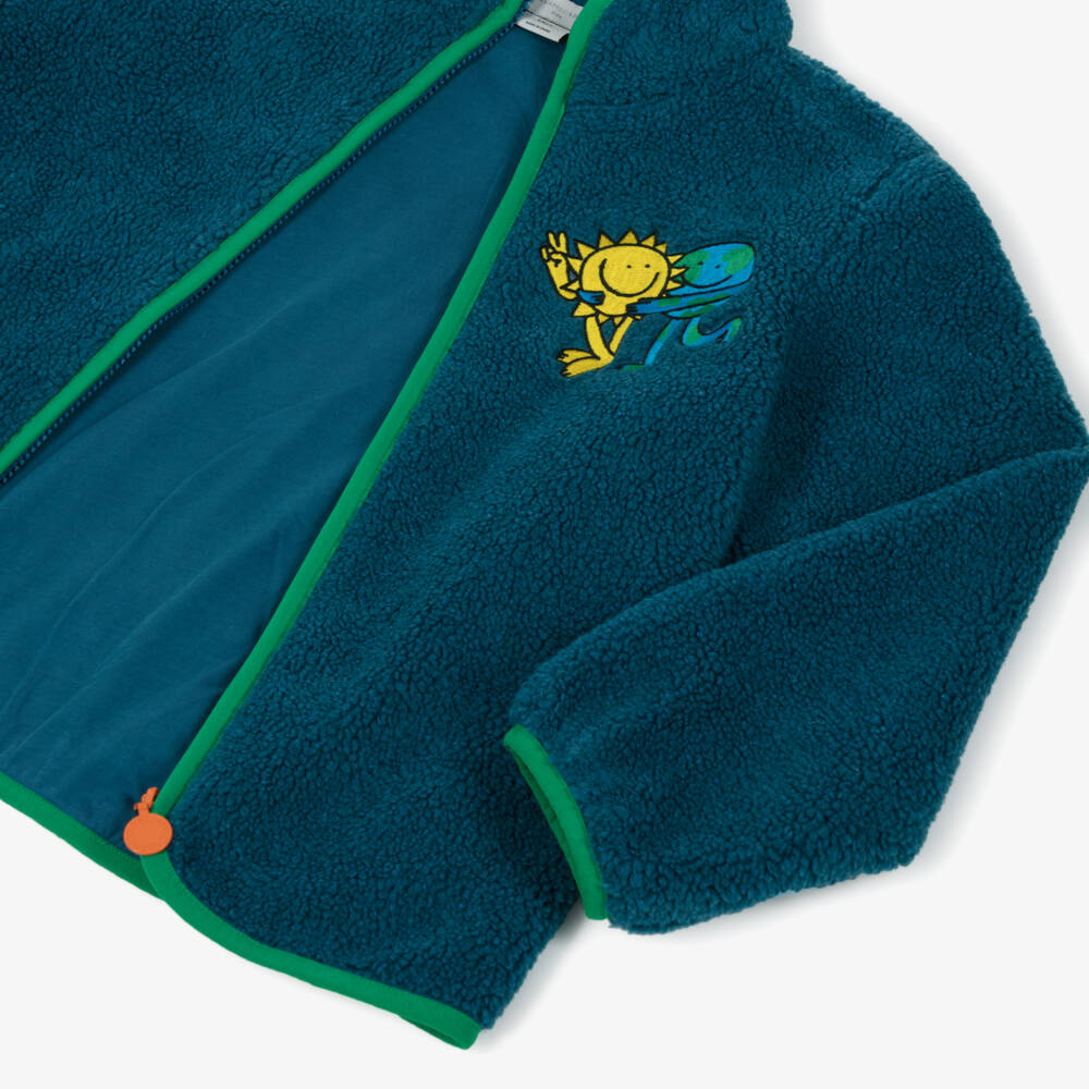 Stella McCartney Kids-Boys Blue Sherpa Fleece Jacket | Childrensalon Outlet