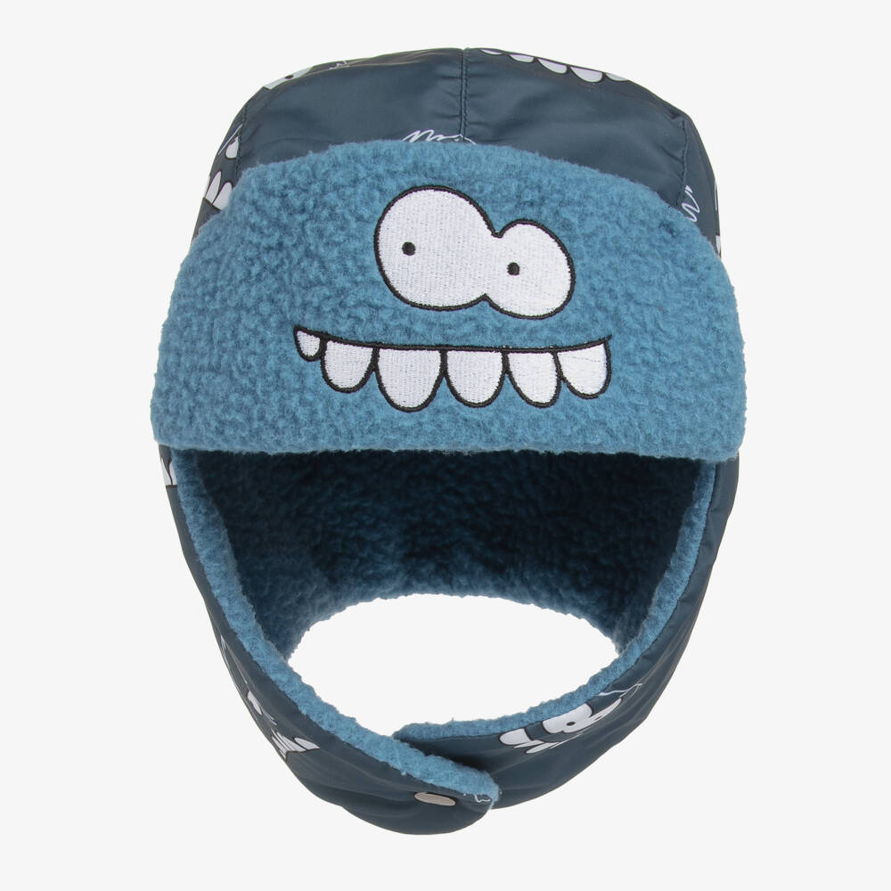 Stella McCartney Kids-Boys Blue Sherpa Monster Hat | Childrensalon Outlet